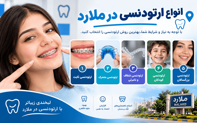 انواع ارتودنسی در ملارد